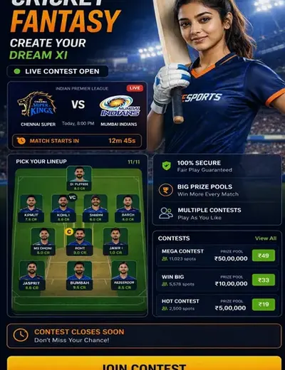 Crickexcricket (crickex cricket) fantasy cricket & matchday visual 3